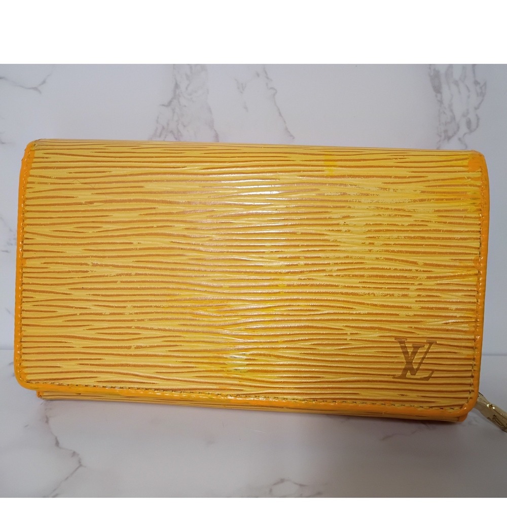 LOUIS VUITTON Vintage Tassil Yellow Epi Leather Wallet - EUC
